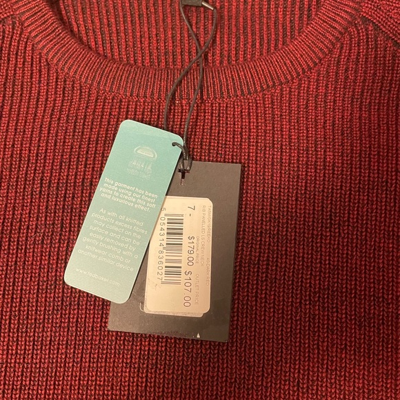 Ted Baker Men’s sweater size 7. Dark red woven. - Picture 5 of 8